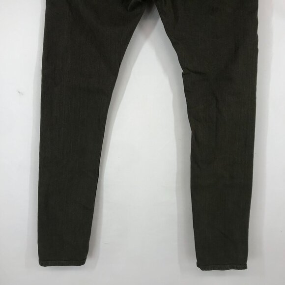 MR. COMPLETELY - MENS 32 - OLIVE DOUBLE PANEL ZIPPERS JEANS Rockstar Goth Grunge - Picture 6 of 8